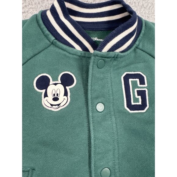 Disney Baby GAP Toddler 2 Yr Varsity Jacket Mickey Mouse Embroidered Bomber - Picture 3 of 13